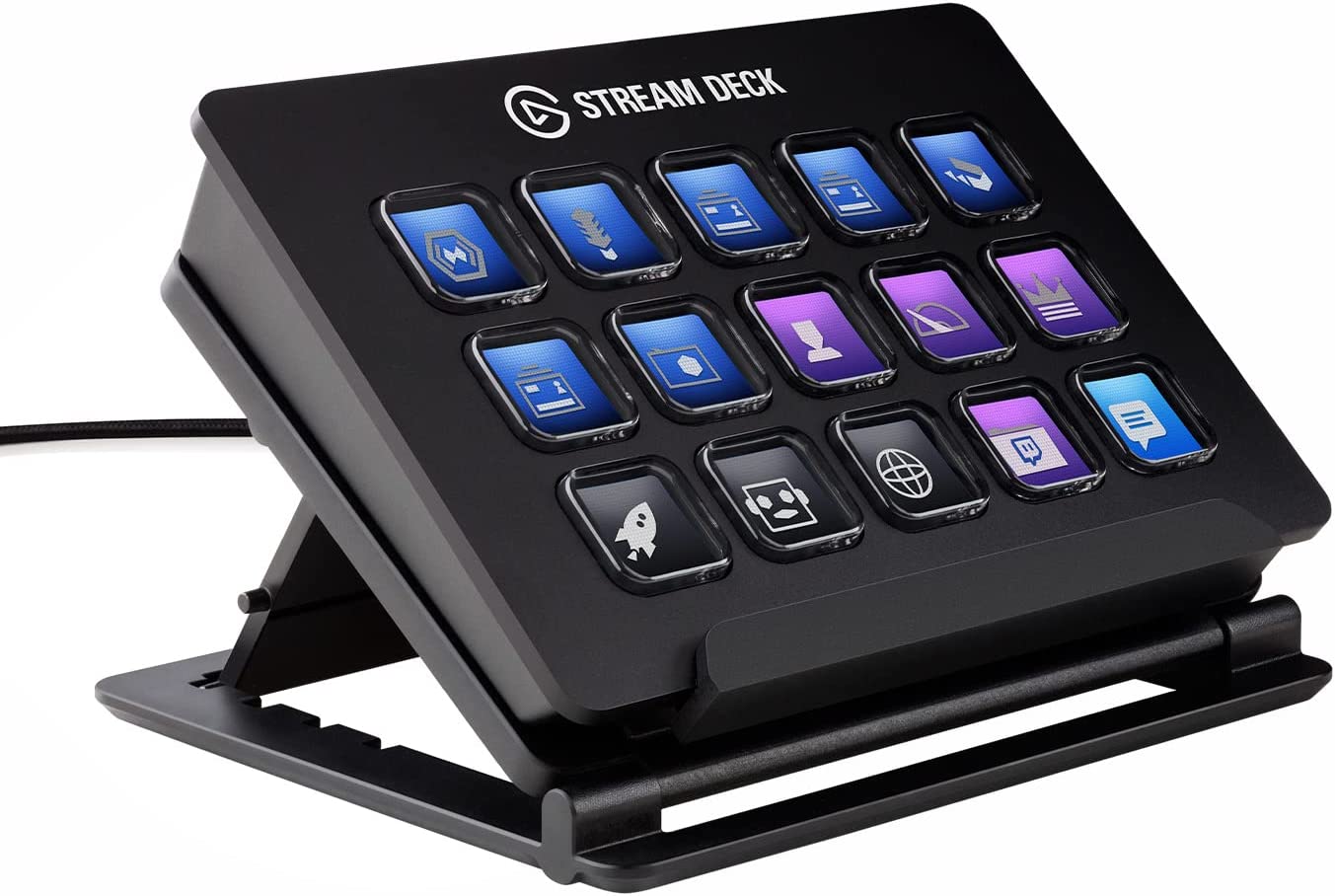 Elgato Stream Deck Mini – Compact Studio Controller， 6 macro keys， trigger actions in apps and software like OBS， Twitch， ​YouTube and more， works with Mac and PC