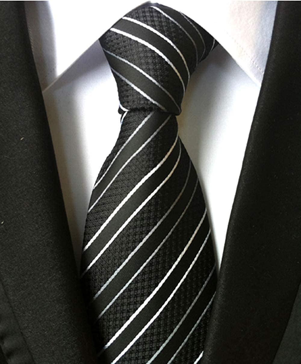 Men's Gingham Check Stripe Ties Pattern Business Formal Designer Neckties 3.15"