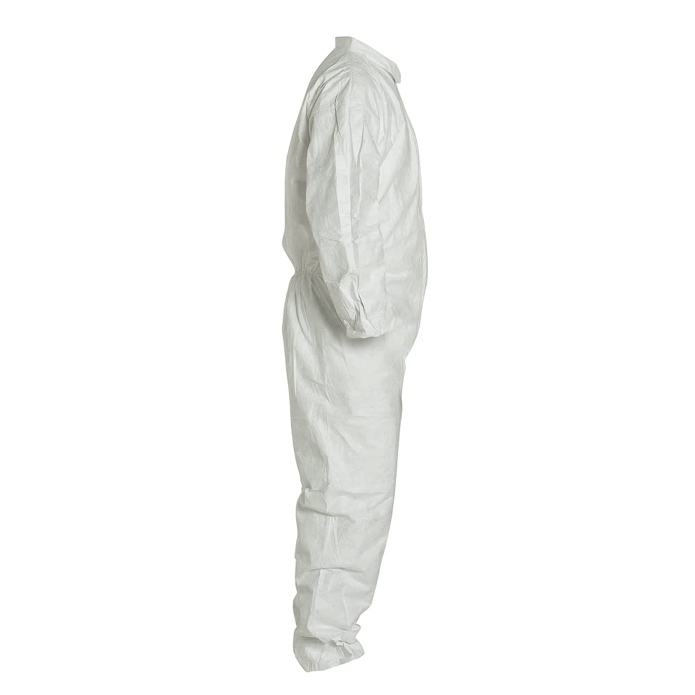 DuPont - TY125SWHXL0006G1 Tyvek 400 TY125S Disposable Protective Coverall with Elastic Cuffs, White, X-Large (Pack of 6)