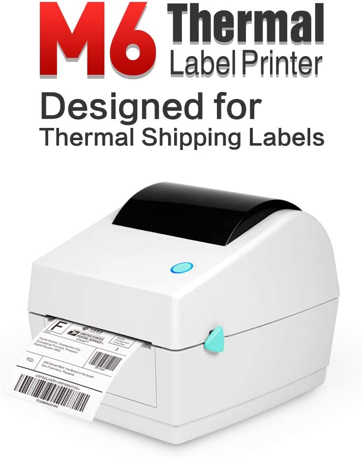 Fangtek Thermal Shipping Label Printer - Direct Thermal High Speed Printer - Compatible with , Ebay, Etsy, Shopify - 4×6 Label Printer & Multifunctional Printing