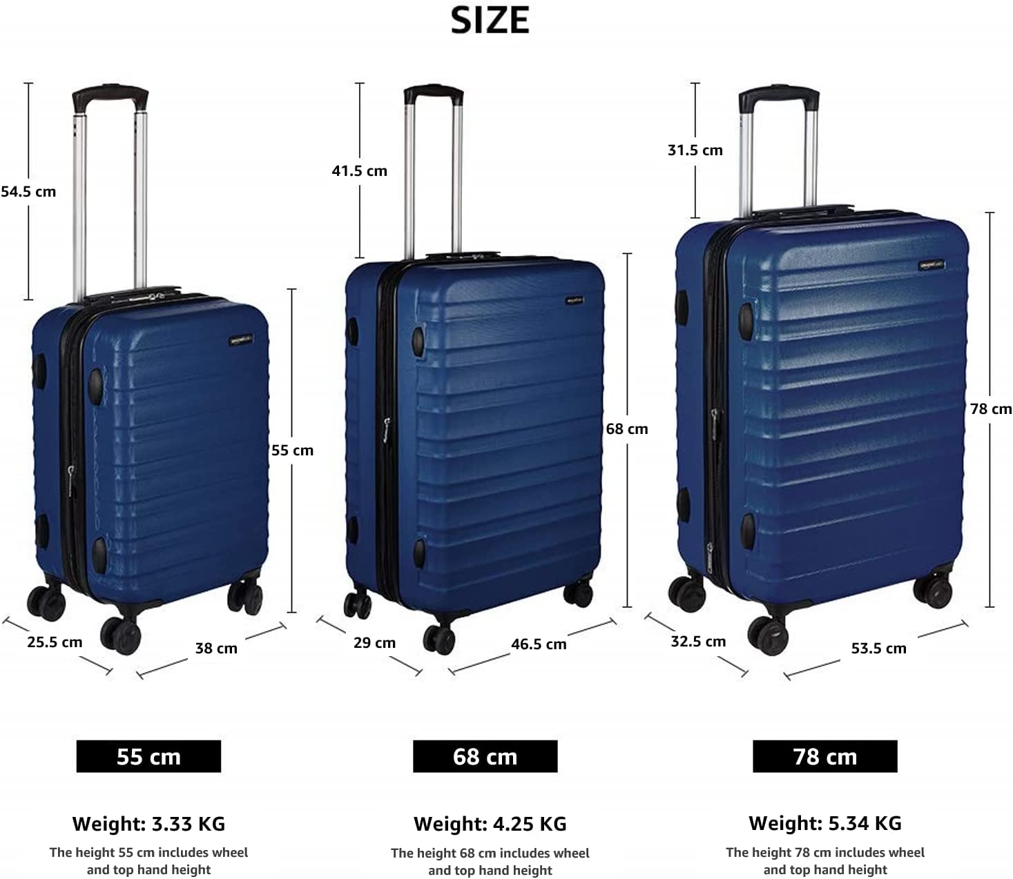 Argos Basics 30-Inch Hardside Spinner, Black
