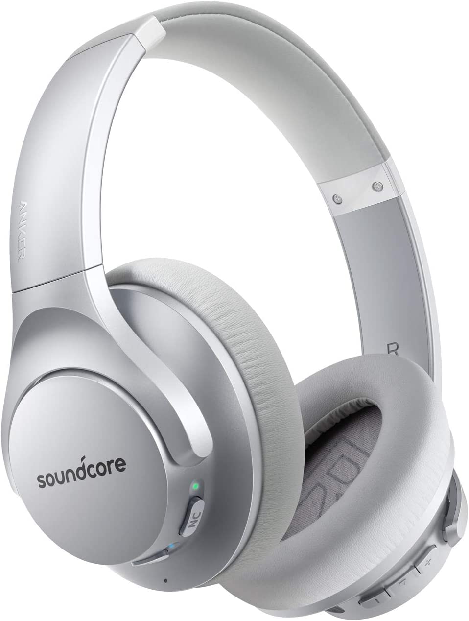 Soundcore Anker Life Q20 Hybrid Active Noise Cancelling Headphones， Wireless Over Ear Bluetooth Headphones， 40H Playtime， Hi-Res Audio， Deep Bass， Memory Foam Ear Cups， for Travel， Home Office