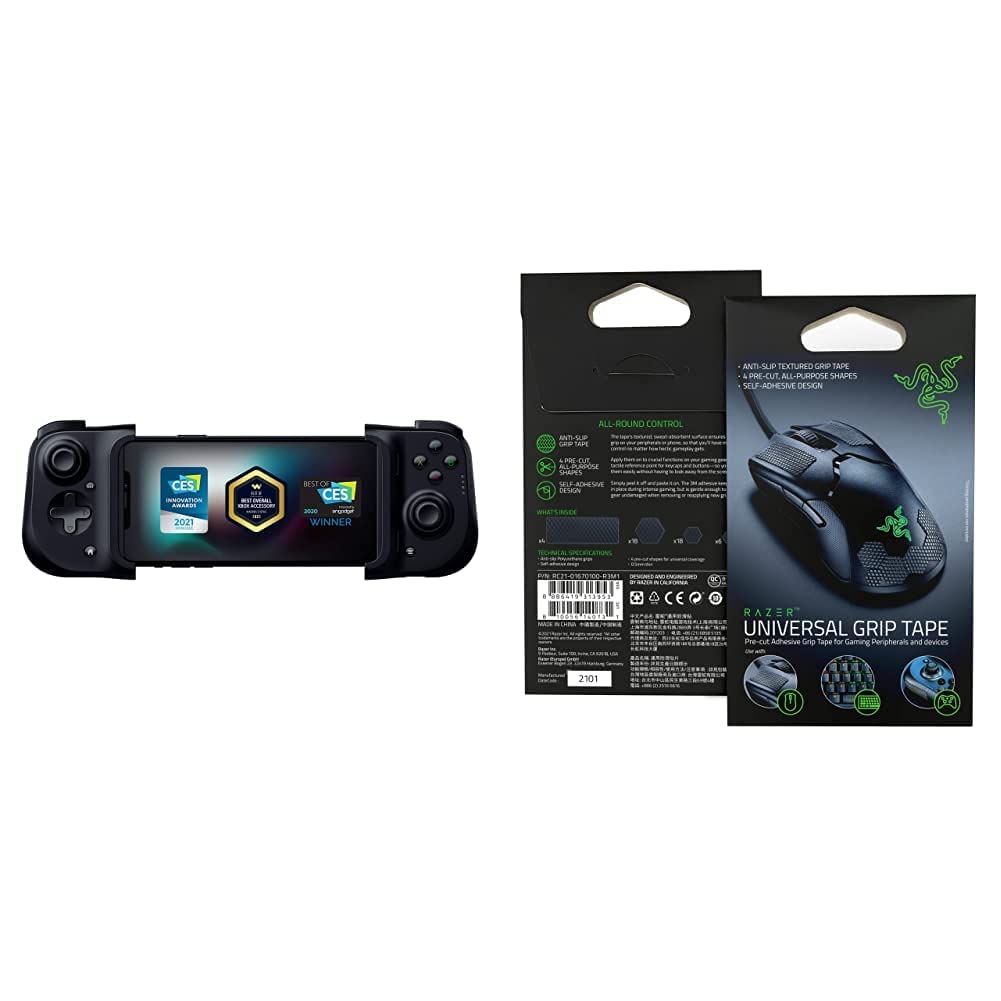 Razer Kishi Mobile Game Controller / Gamepad for Xbox Android USB-C: Game Pass Ultimate, xCloud, Cloud Gaming - Passthrough Charging - Low Latency Phone Controller Grip - Samsung, Pixel, & more