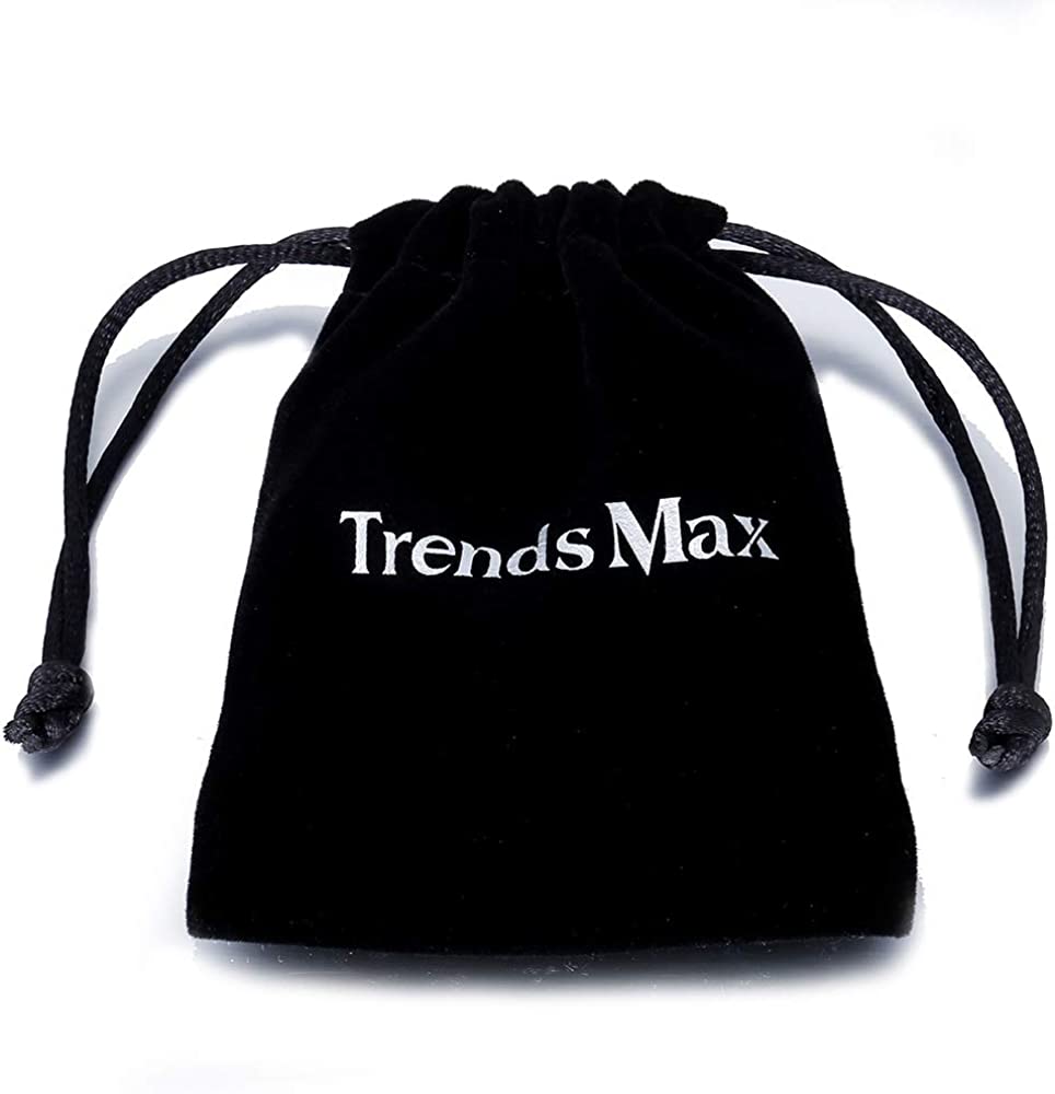 Trendsmax Initial A-Z Letter Pendant Necklace Mens Womens Capital Letter Yellow Gold Plated Stainless Steel Box Chain 22inch