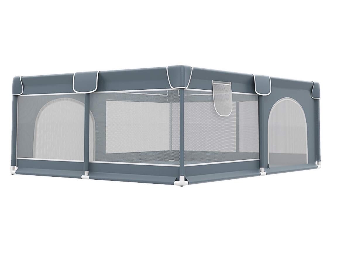 Ophobay Baby Playpen, Playpens for Babies, Extra Large Playyard for Toddler, Portable Kids Activity Center，Sturdy Safety Large Playard with Anti-Slip Suckers and Super Soft Breathable Mesh Dark Grey