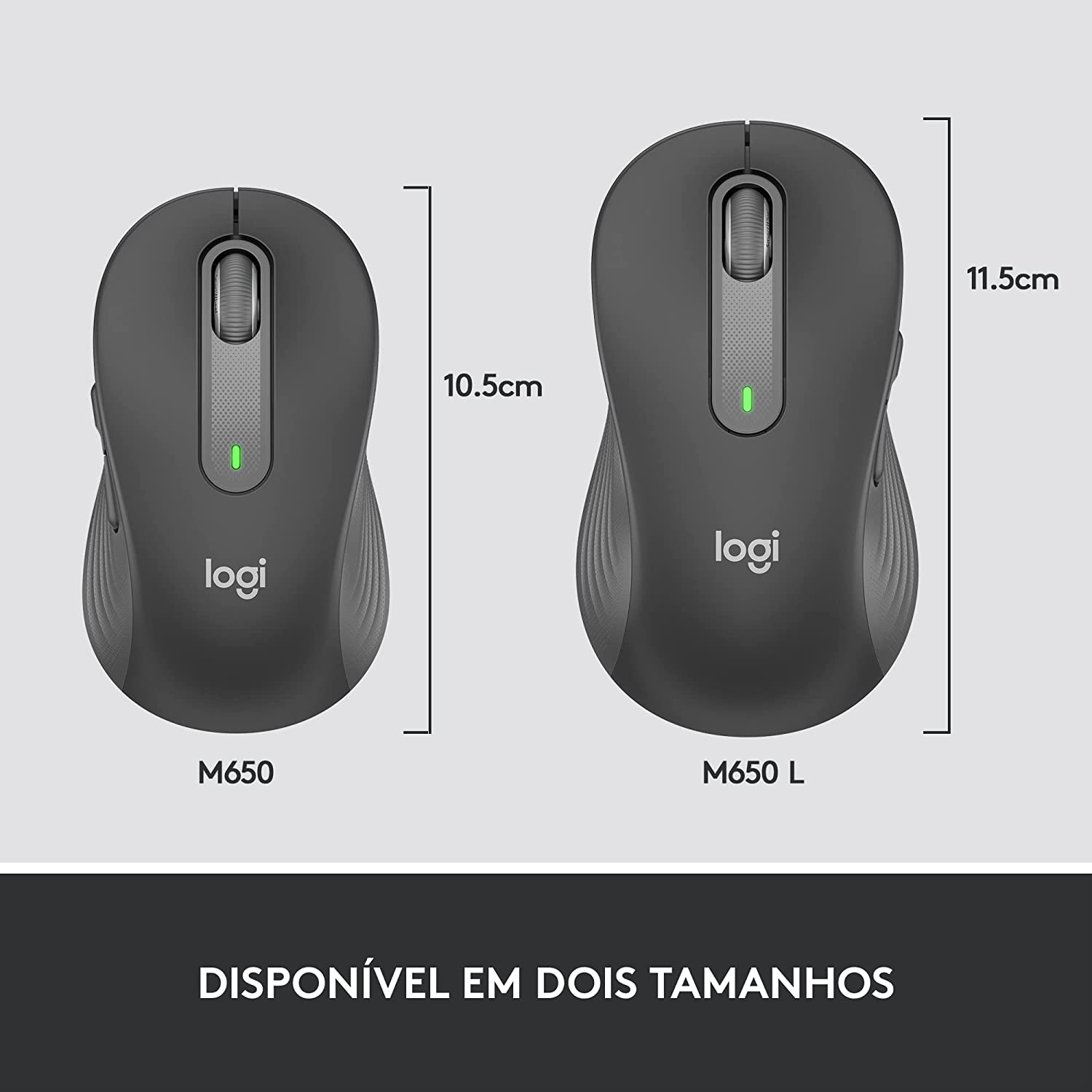 Logitech Signature M650 Wireless Mouse, Large, Graphite