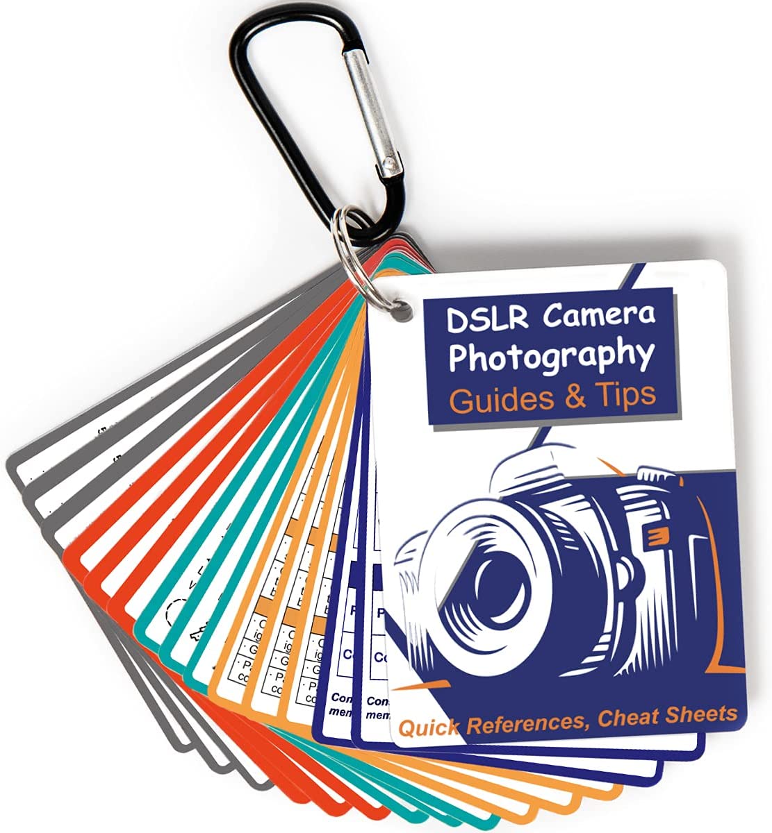 Photography Accessories DSLR Cheat Sheet Cards for Canon, Nikon, Sony, Camera Accessories Quick Reference Cards Photography Guides & Tips: Settings, Exposure, Modes, Composition, Lighting etc 4×3 inch