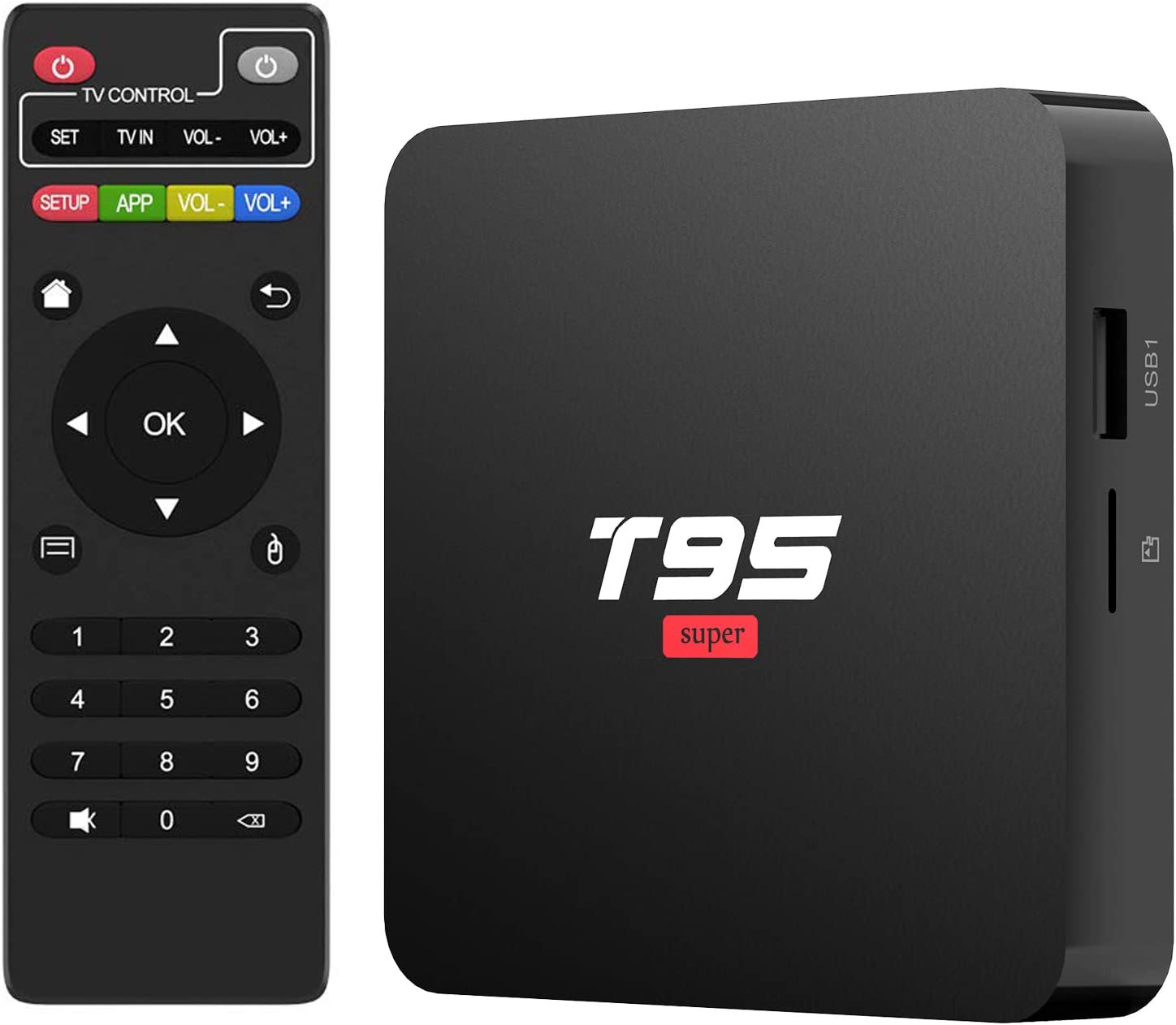 Android TV Box 10.0， T95 Super Android TV Box 2GB RAM 16GB ROM Quad-Core Media Player， Support 2.4GHz WiFi 4K H.265 3D USB 2.0， Smart TV Box Android Box for TV