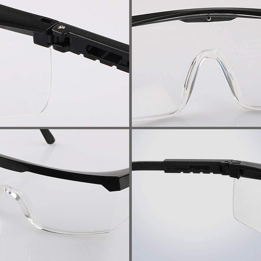 Safety Goggles, 5PCS Adjustable Wide-Vision Protective Glasses, Lightweight Fog-Proof Safety Goggles